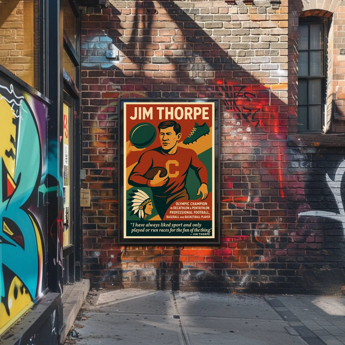 Celebrating Jim Thorpe A Multifaceted Sports Legend Poster