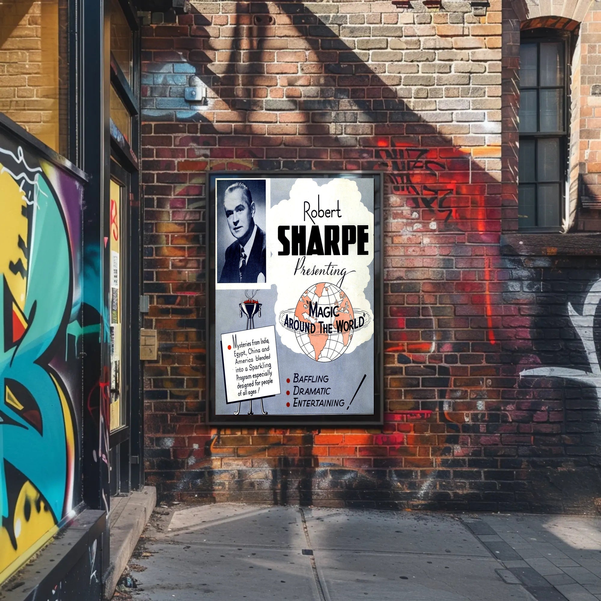 Magic Show Vintage Poster Featuring Robert Sharpe Cultural or Heritage Poster