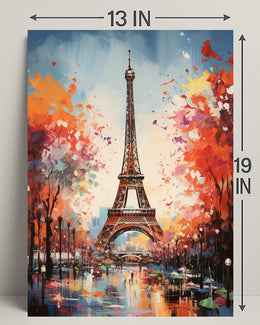 Eiffel Tower In Autumn Poster