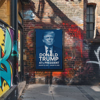 Donald Trump Visionary Leader in Monochrome Poster