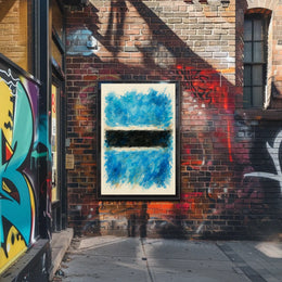 Abstract Expression In Blue And Black Poster