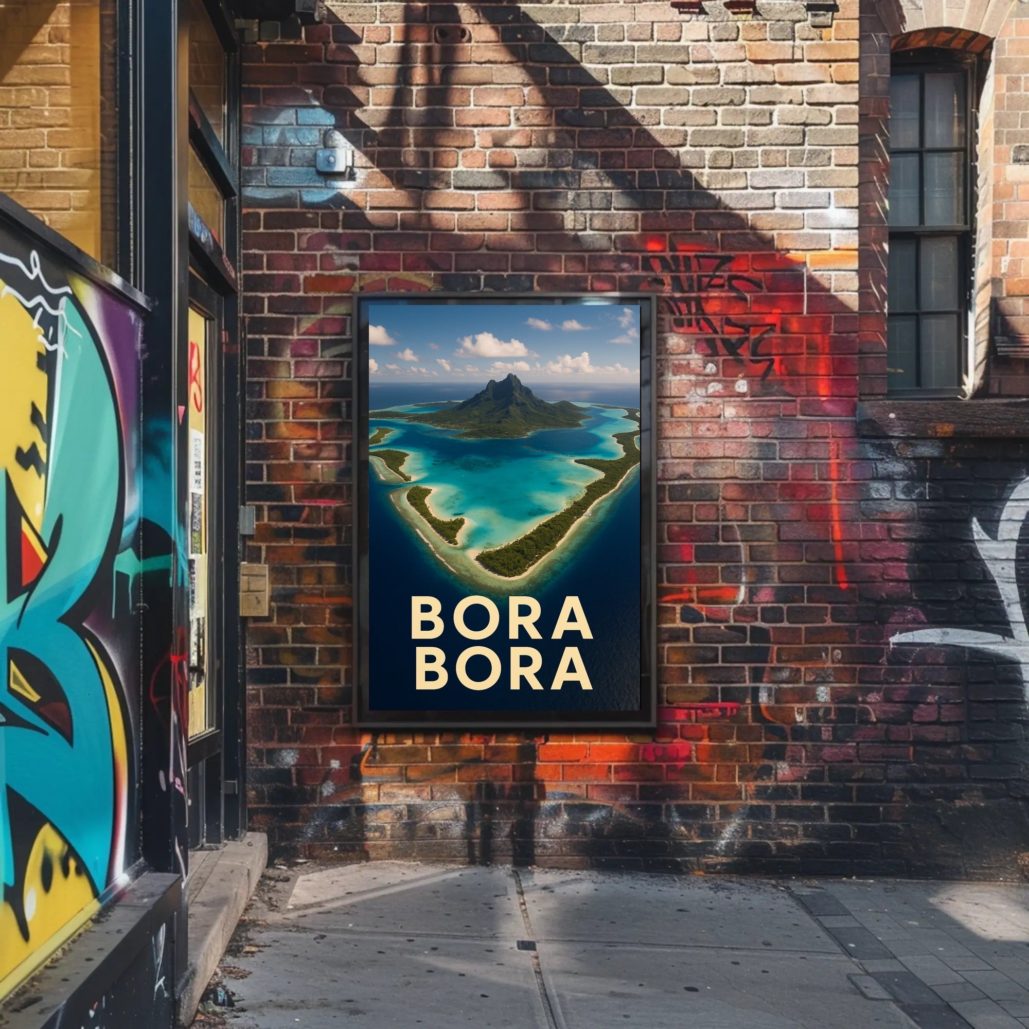 Bora Bora: Serene Aerial View Travel Poster PosterGoat