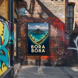 Bora Bora: Serene Aerial View Travel Poster PosterGoat