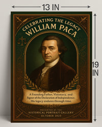 Celebrating the Legacy of William Paca Poster PosterGoat