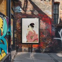 Title: Elegant Kimono and Hairpins: Traditional Japanese Beauty Poster