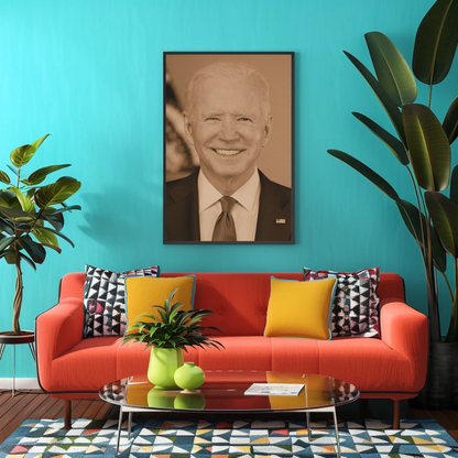 Joe Biden 46th President Sepia Photo