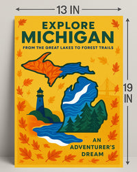 Explore Michigan Poster PosterGoat
