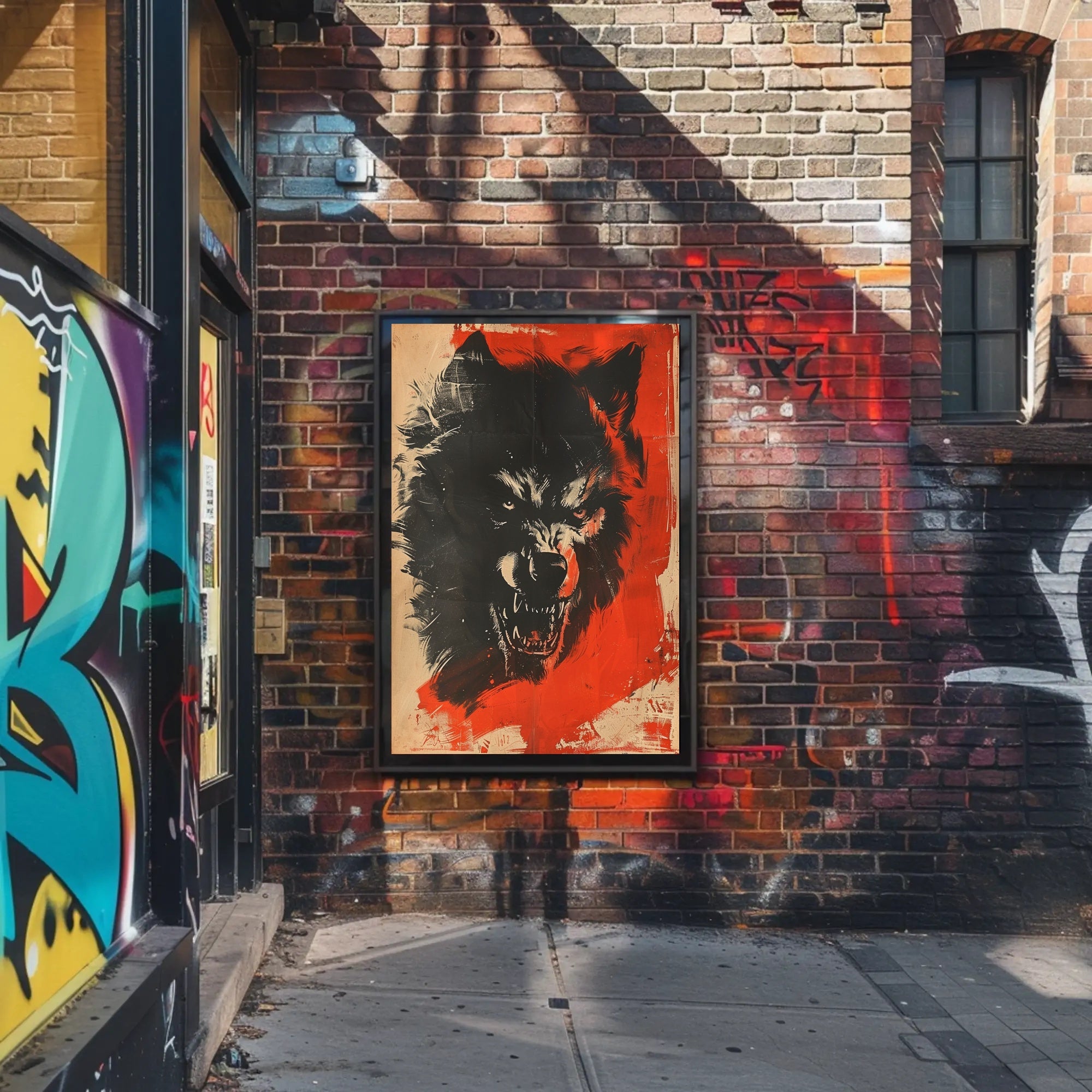 Fierce Wolf Art Poster for Home Decor and Nature Lovers PosterGoat