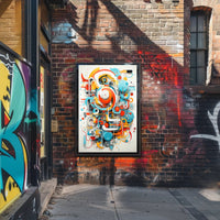 Futuristic Geometric Design Abstract, Artistic, or Pop Culture Poster