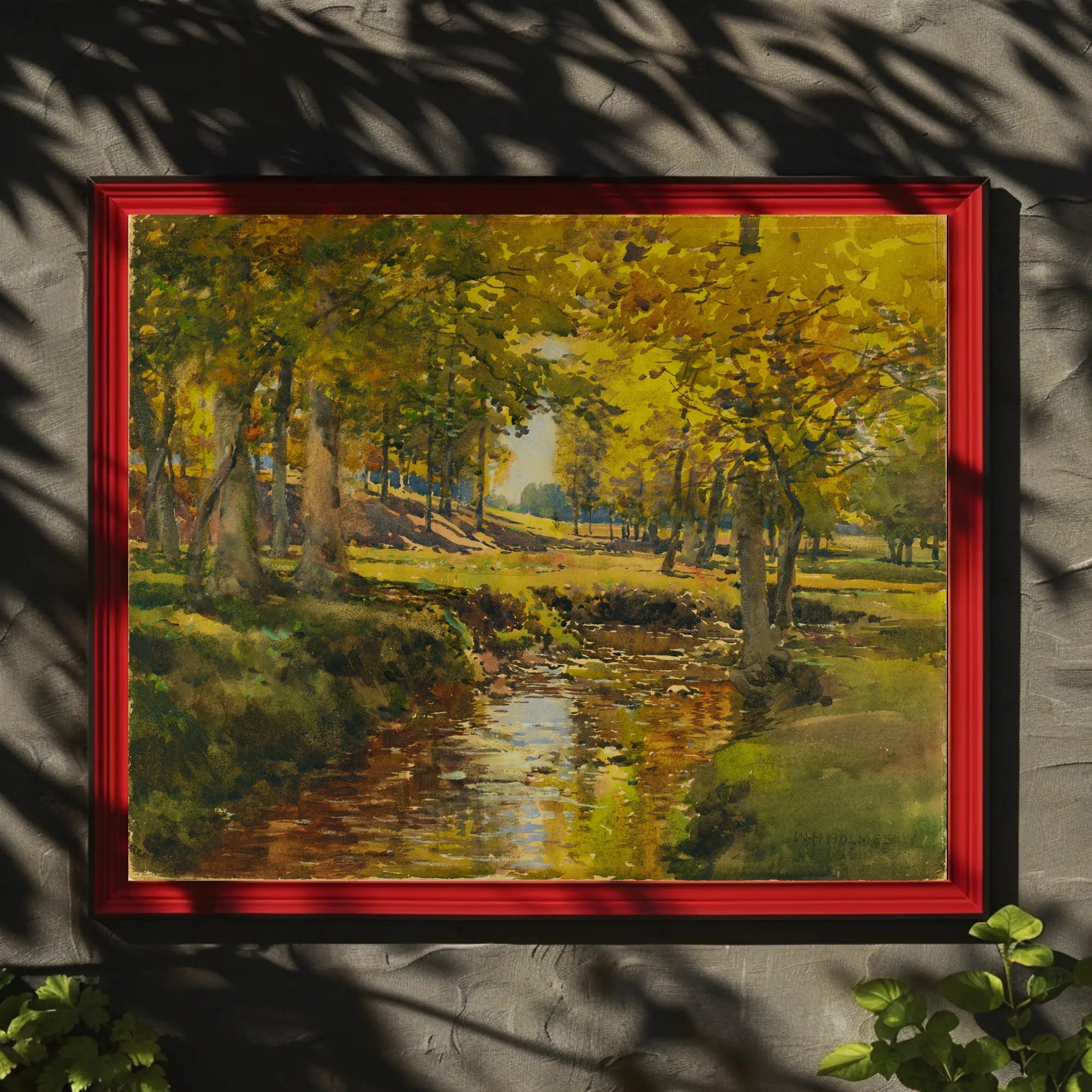 Serene Woodland Stream Poster
