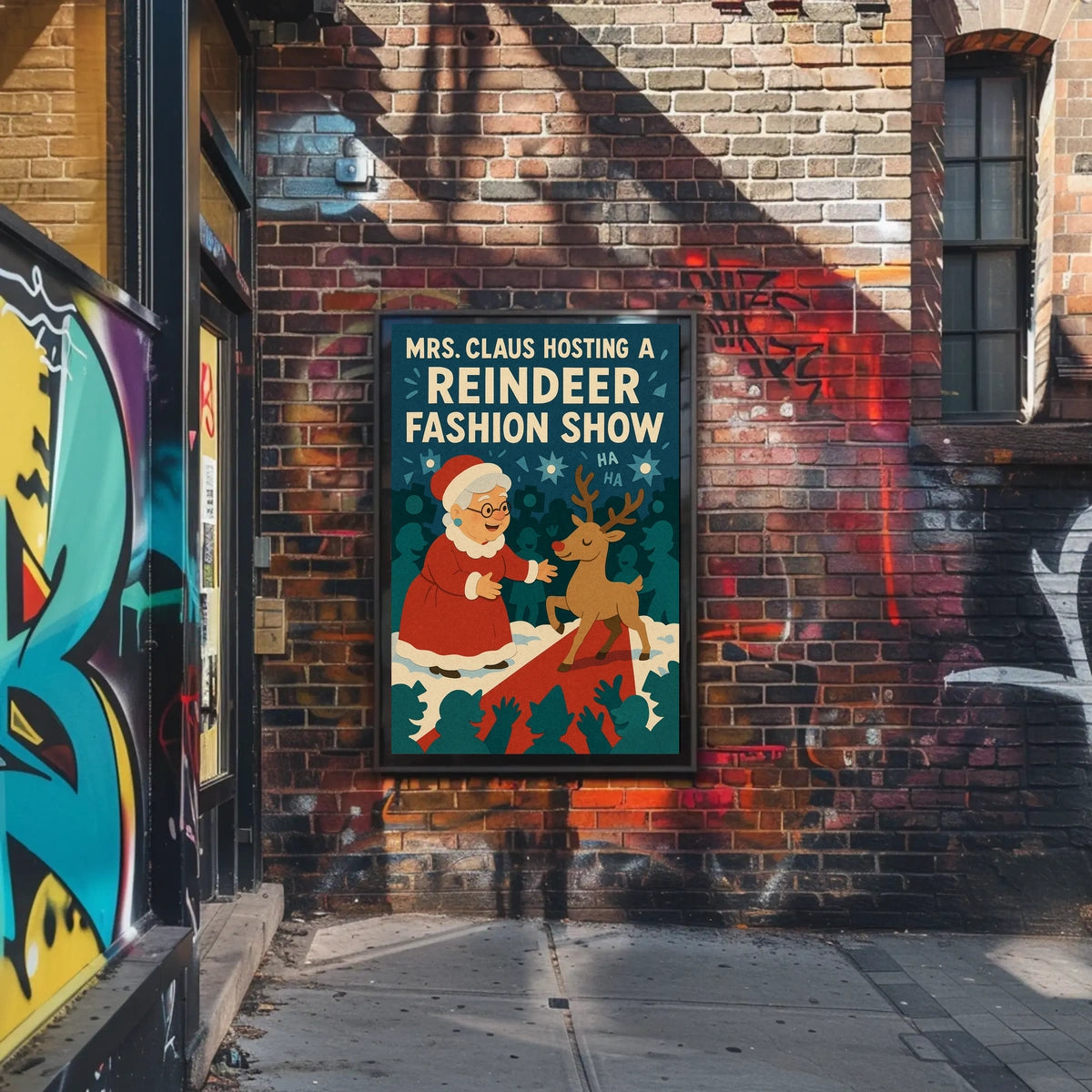 Mrs. Claus Hosts a Reindeer Fashion Show Poster