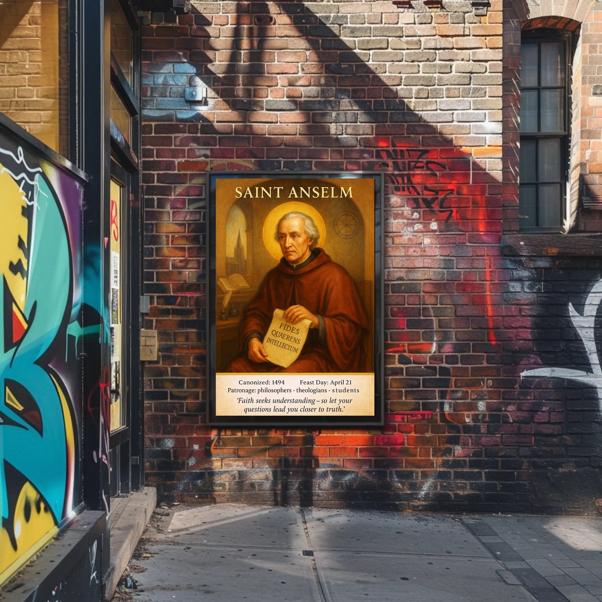 Saint Anselm Patron of Philosophers and Theologians Poster PosterGoat