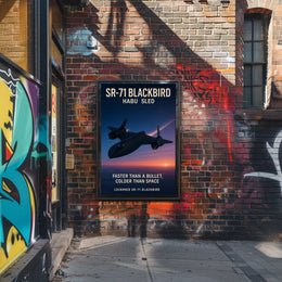 SR-71 Blackbird Vintage Aviation Cold War Military Poster