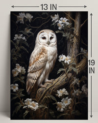 Owl Among Blossoms Poster PosterGoat