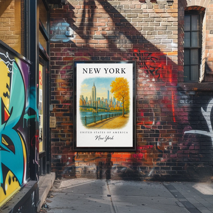 New York, New York Signature Series Vintage Travel Poster