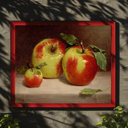 Photorealistic Apples Still Life: Artistic Poster