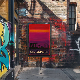 Singapore Skyline Poster