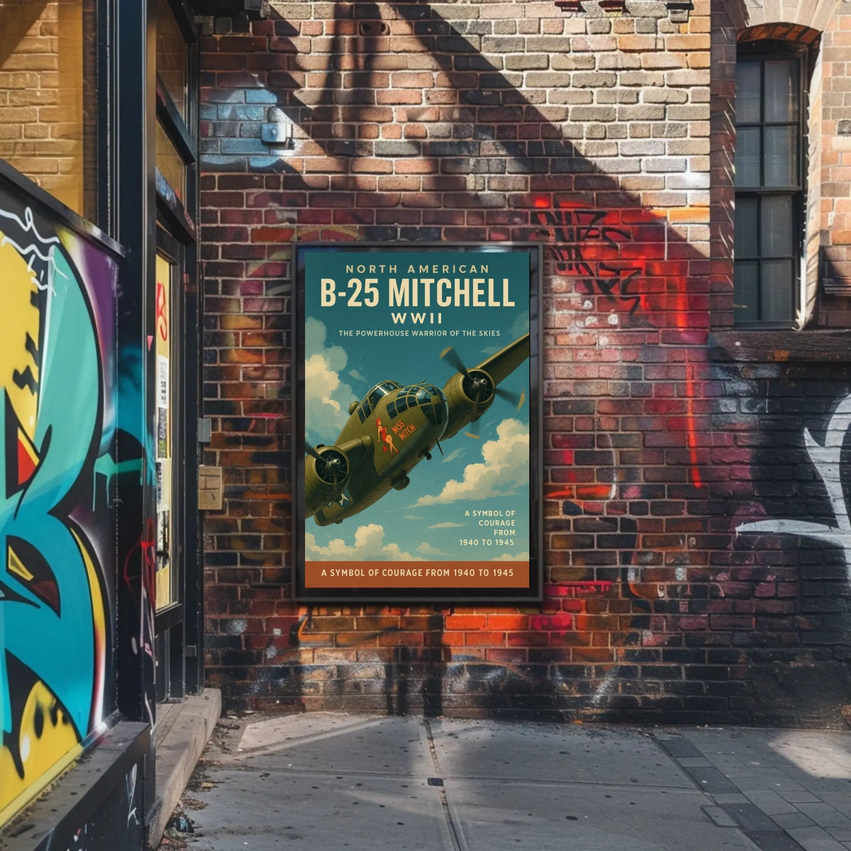 North American B-25 Mitchell WWII Icon Poster