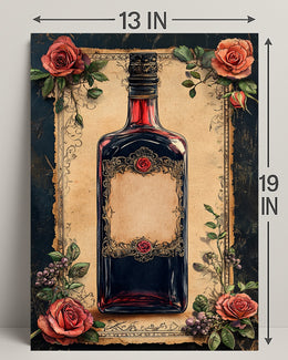 Vintage Elegance Rose-Embellished Poster
