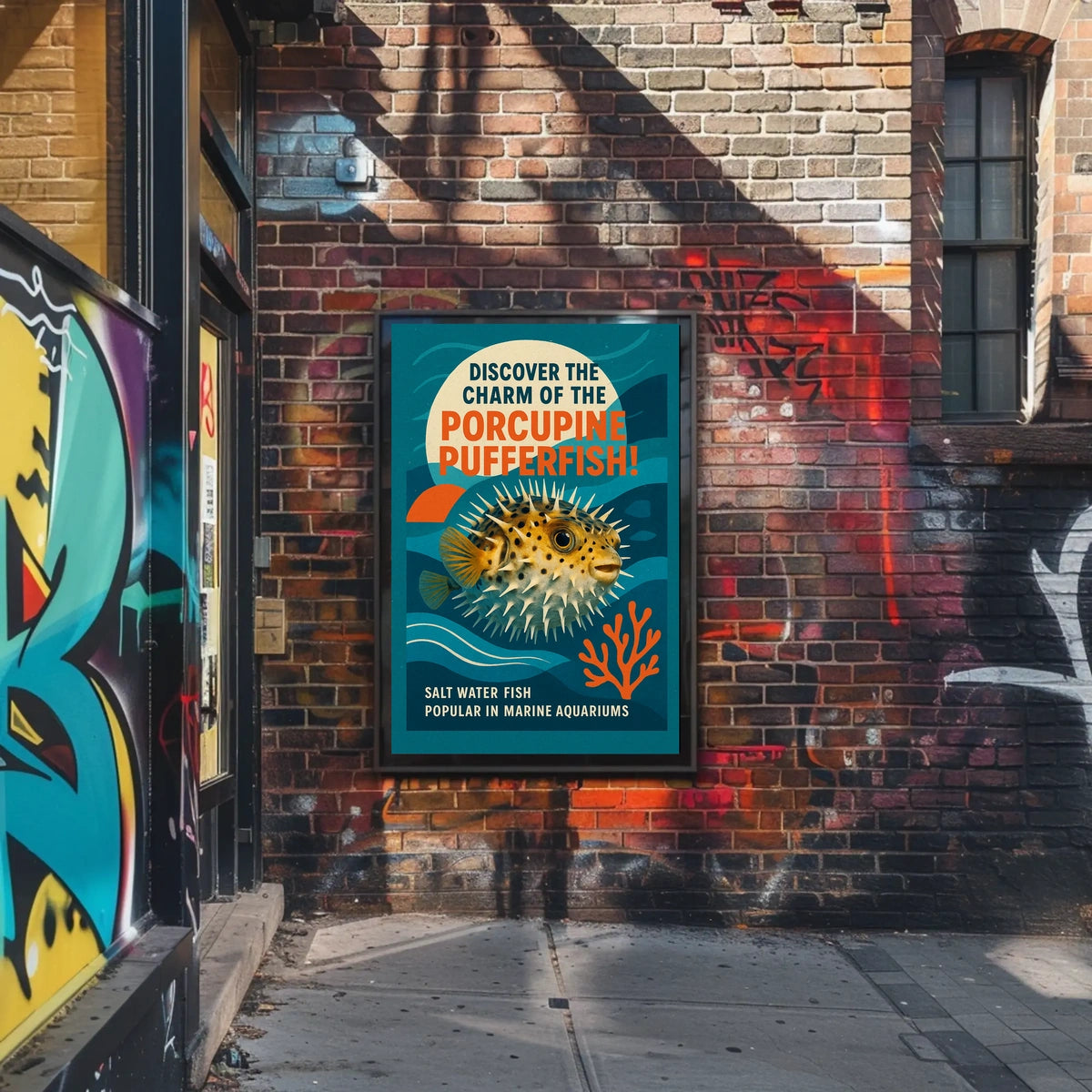 Discover the Charm of the Porcupine Pufferfish Poster