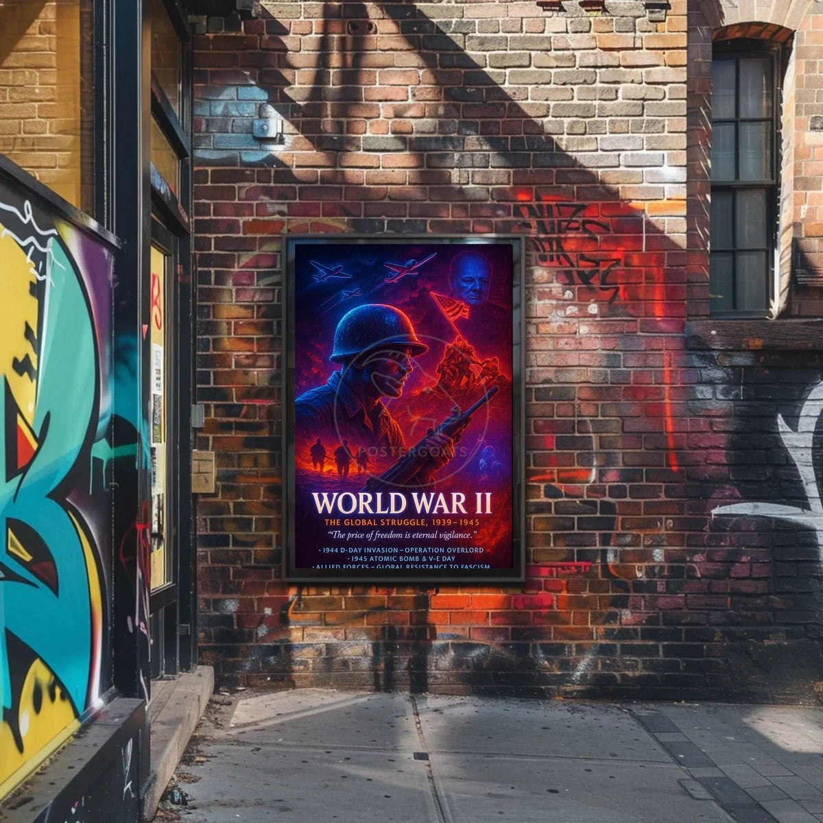 World War II Heroes and Valor Commemorative WWII Poster