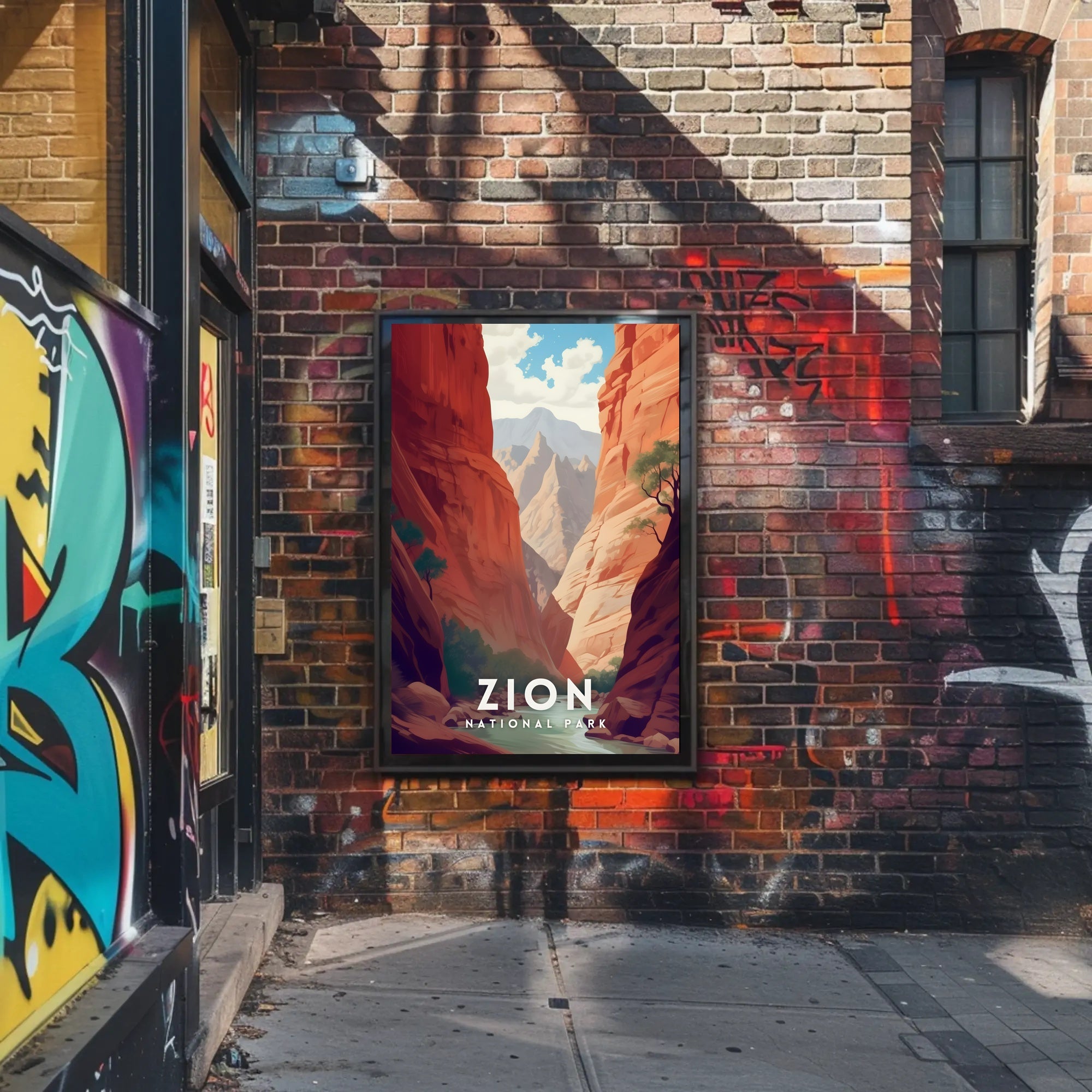 Zion National Park Scenic Travel Poster Print