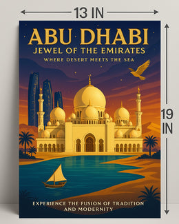 Abu Dhabi Cultural Heritage Travel Poster