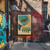 Reindeer Ski Jumping Extravaganza Poster