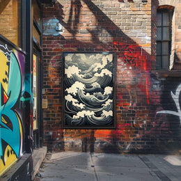 Oceanic Waves And Clouds Poster PosterGoat