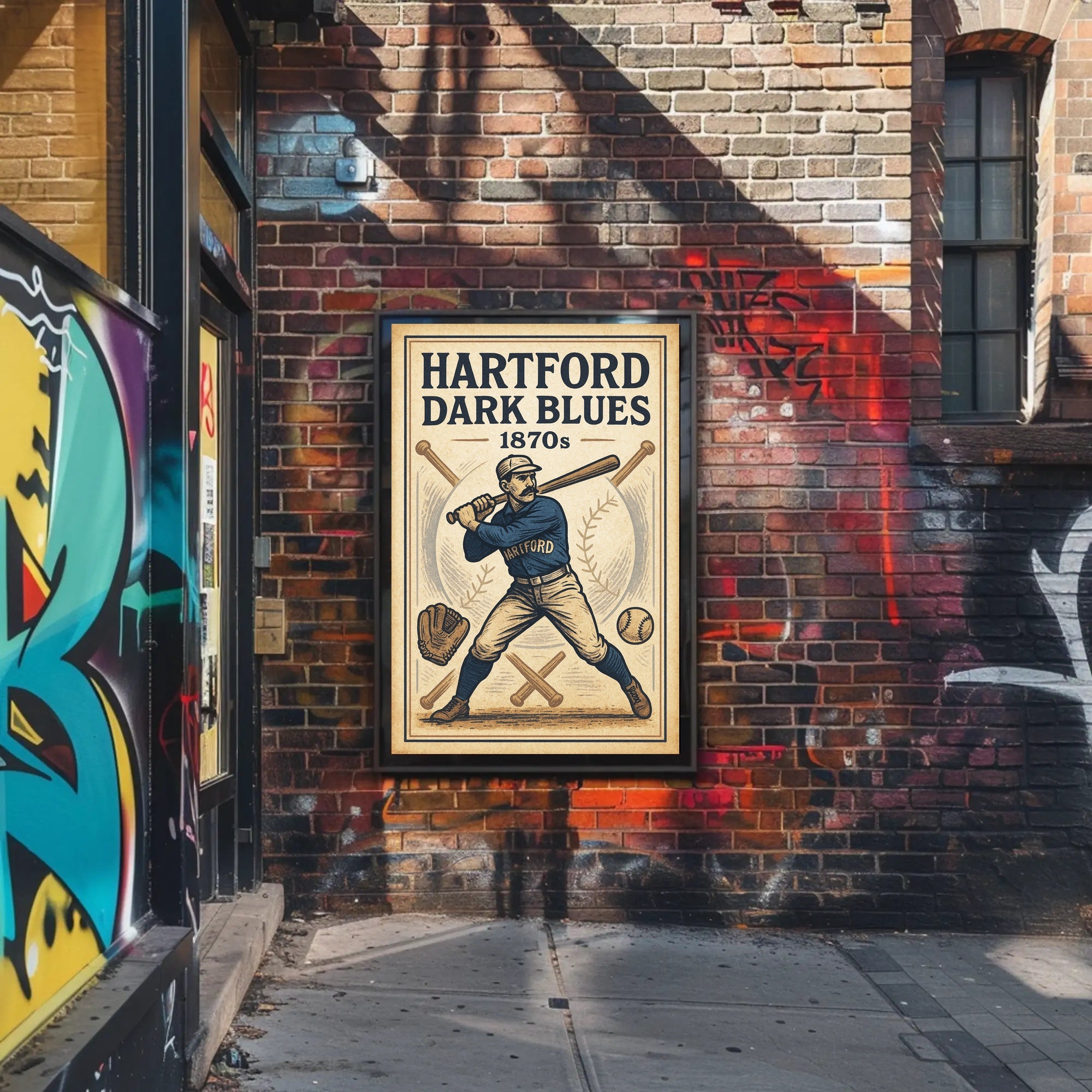 Hartford Dark Blues 1870s Baseball Poster PosterGoat