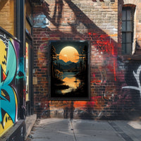 Tranquil Moonlit Landscape Poster