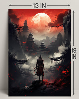 Warrior Under The Blood Moon Poster
