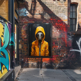 The Enigmatic Figure In Yellow Poster PosterGoat