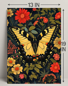 Butterfly and Floral Symphony Art Poster