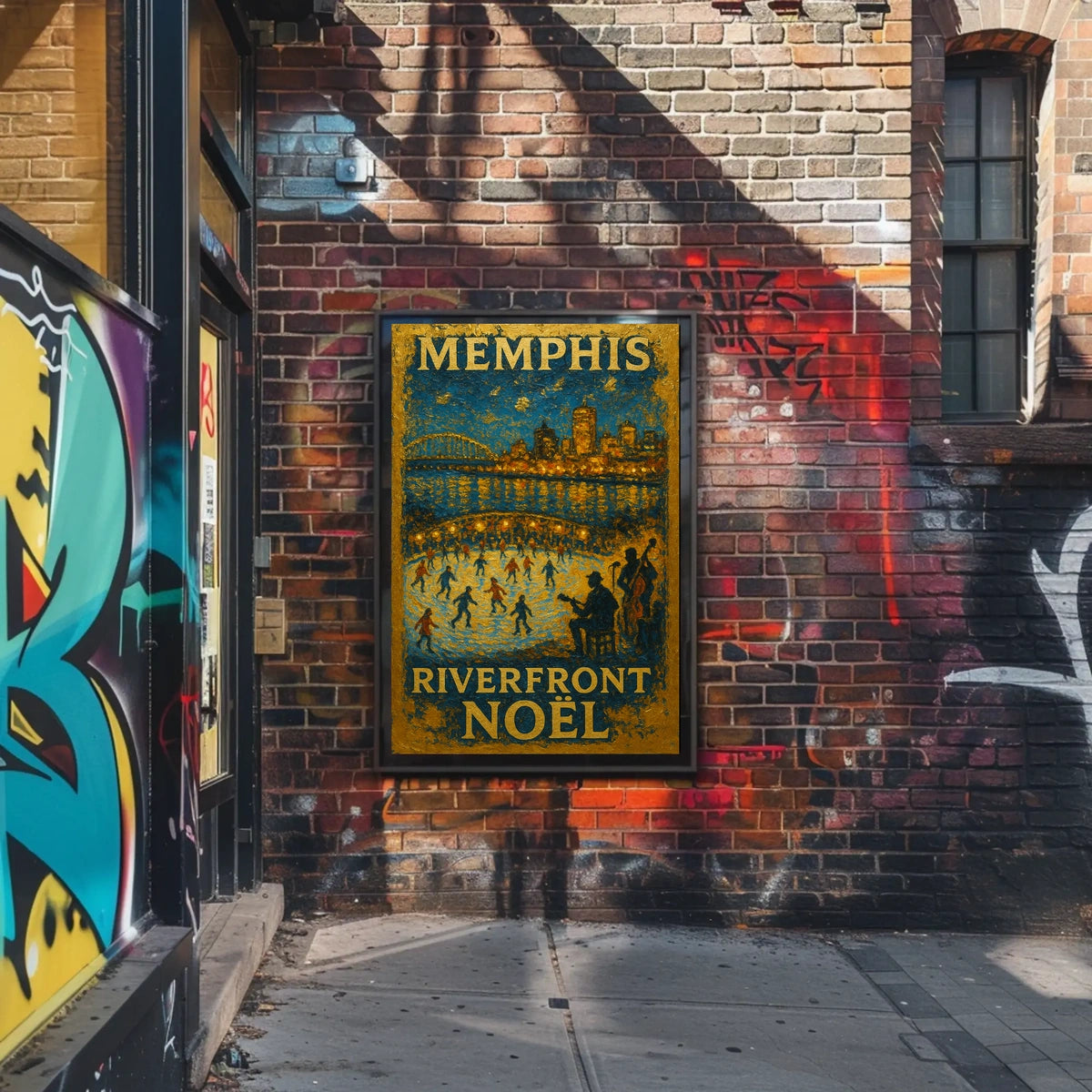 Memphis Riverfront Noël Poster