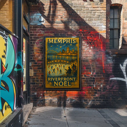 Memphis Riverfront Noël Poster