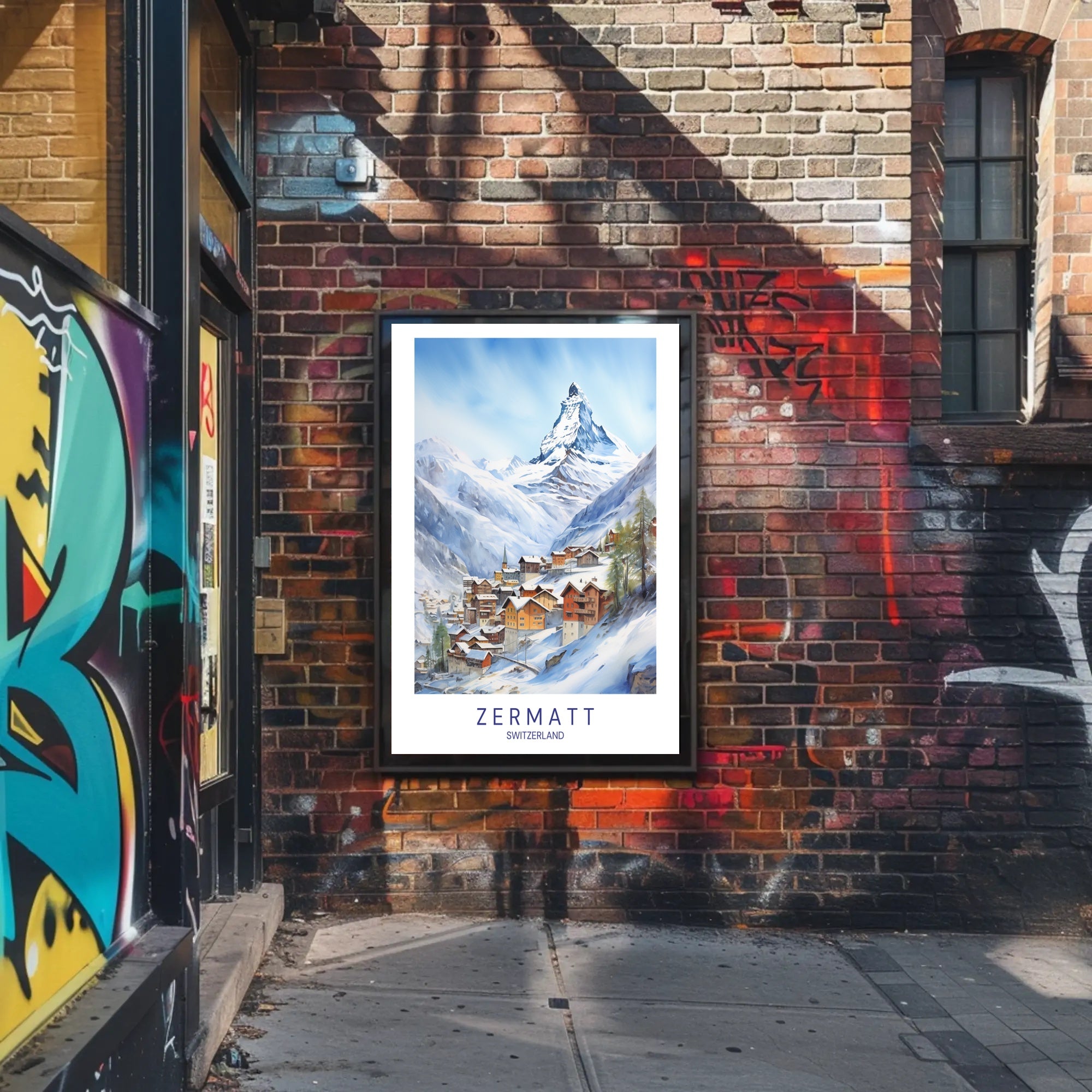 Serene Winter in Zermatt Poster PosterGoat