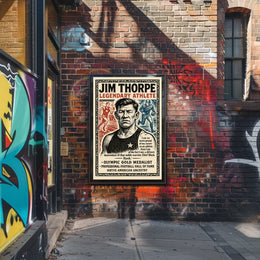 Jim Thorpe Legendary Athlete Poster