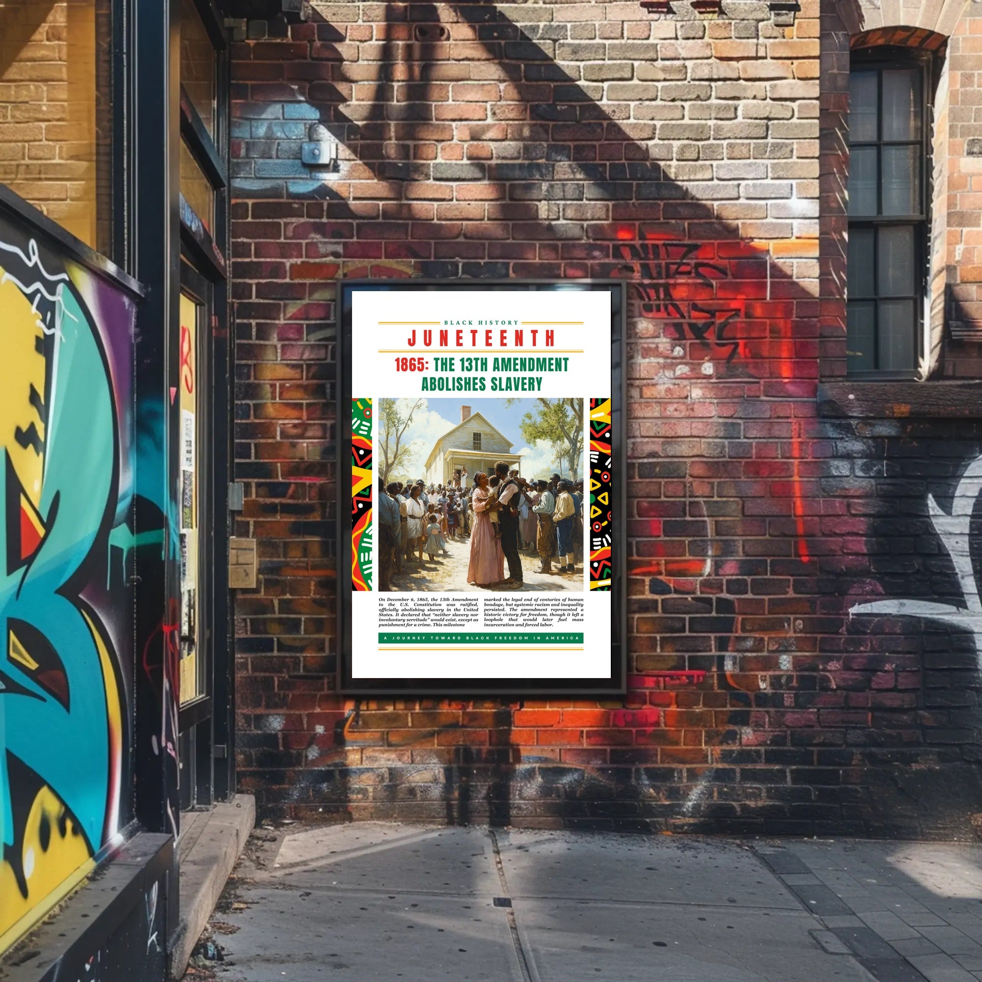 Commemorative Juneteenth Artwork: Cultural Heritage Poster