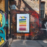 Rainbow Cake Delight Poster