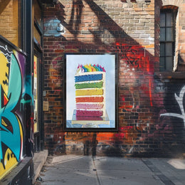 Rainbow Cake Delight Poster