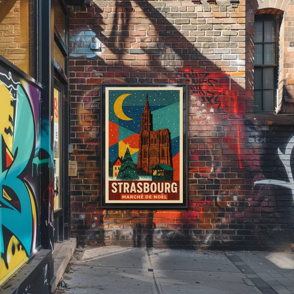 Strasbourg Marche de Noel Christmas Market Poster