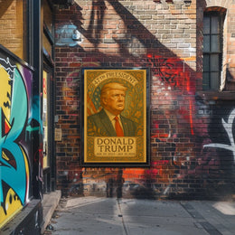 Donald Trump Guardian Liberty Art Nouveau Patriotic Leadership Enthusiast Poster