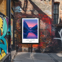 Lake Louise Tranquil Reflection Scenic National Park Poster