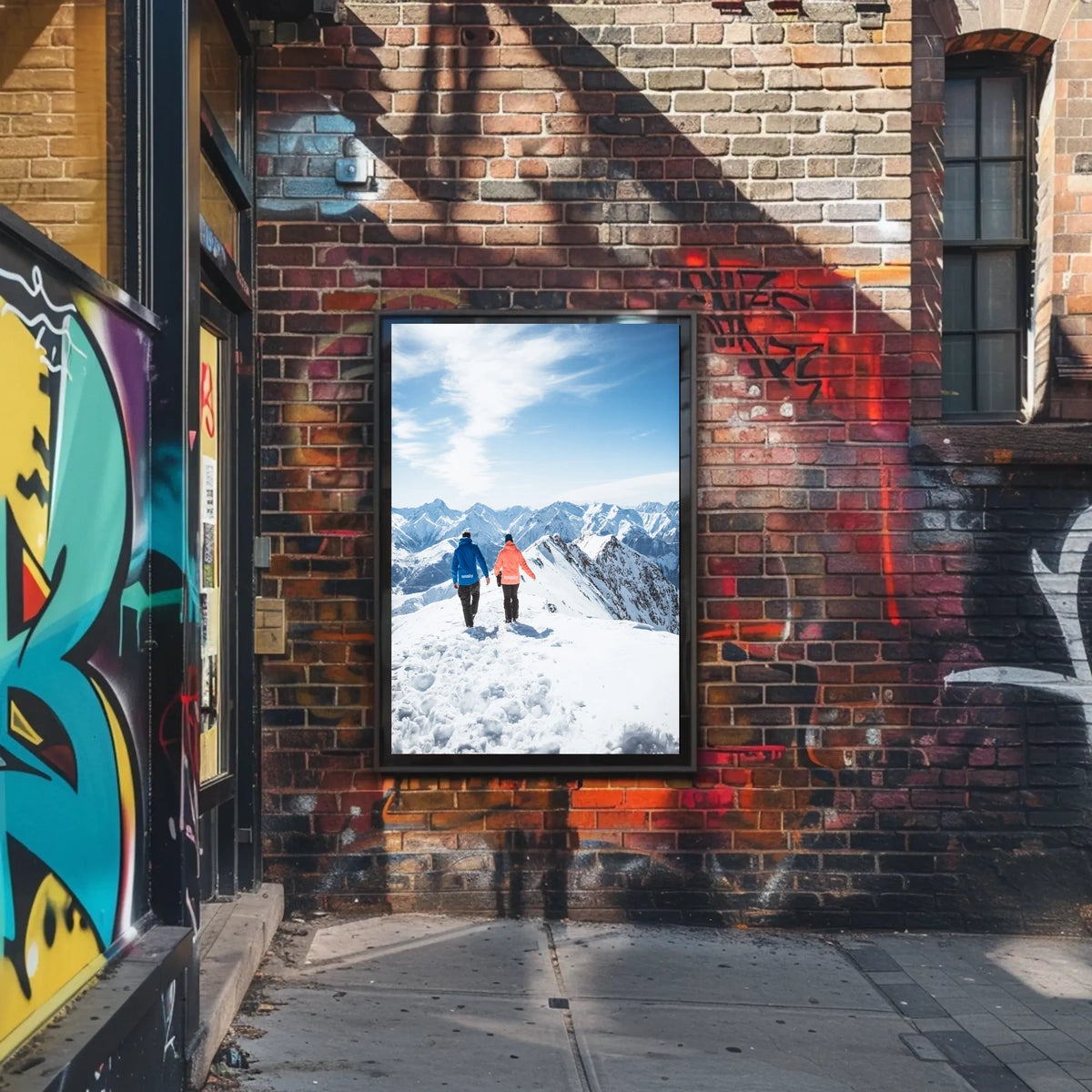 Journey Through The Snowy Peaks Poster