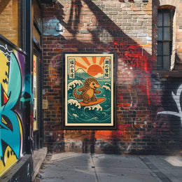 Surfing Pangolin Adventure Poster