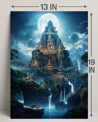 Enchanted Mountain Citadel Poster