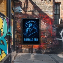 Buffalo Bill Neon Cowboy Pop Culture Poster