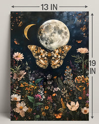 Moonlit Garden Dreamscape Fantasy Poster