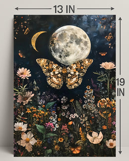 Moonlit Garden Dreamscape Fantasy Poster